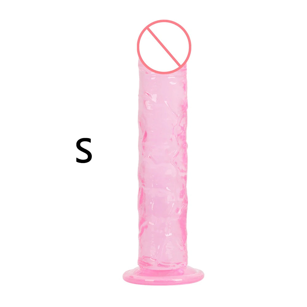 Dildo - Consolador | 18cm / 3.2cm | Rosado / Morado / Transparente | T –  Centroniks | Costa Rica