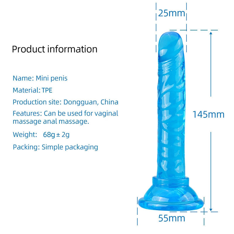Dildo - Consolador | 14.5cm / 2.5cm | Rosado / Negro / Celeste / Morado / Carne | TPE - Flexible | CJS-CO-05