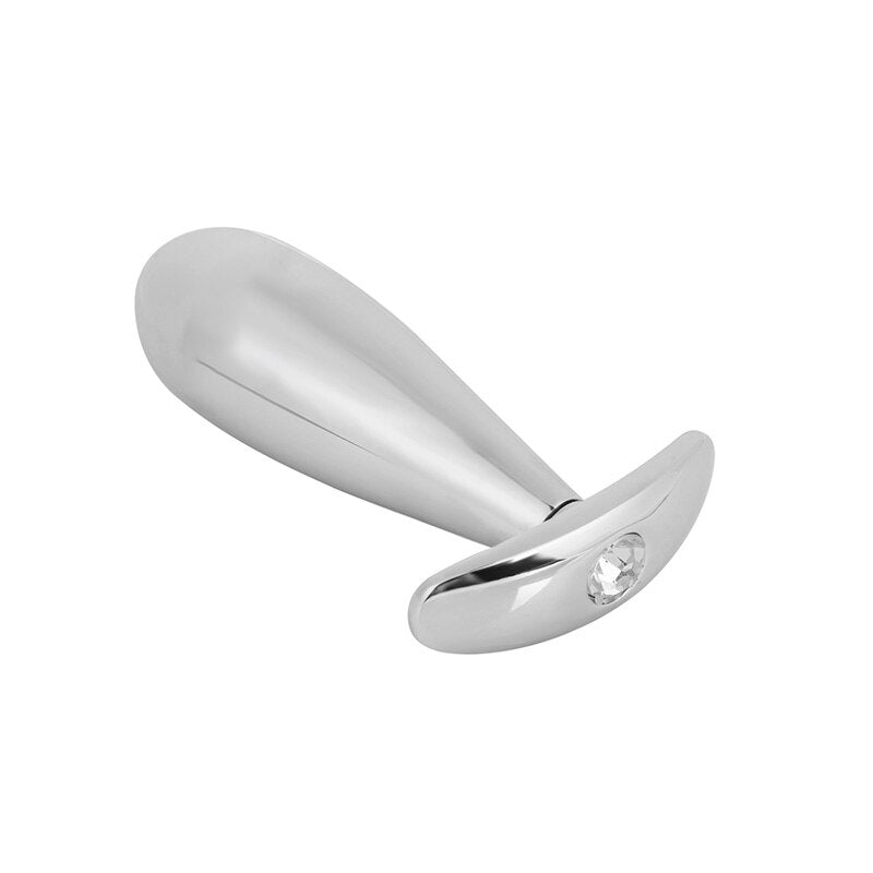 Estimulador de Próstata | 10cm / 3cm | Plateado | Metal | CJS-EP-03