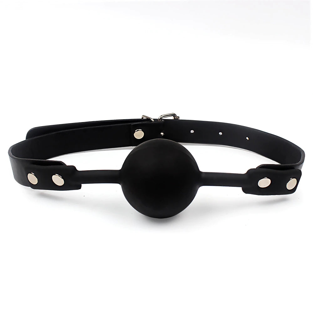 Mordaza | BDSM | Negro | 4cm | Cuerina / Silicona | CJS-MO-07