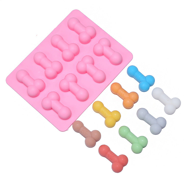 Molde para Hacer Chocolates/Dulces/Candelas/Velas con Forma de Pene | Rosado | Silicona | CJS-MOL-01