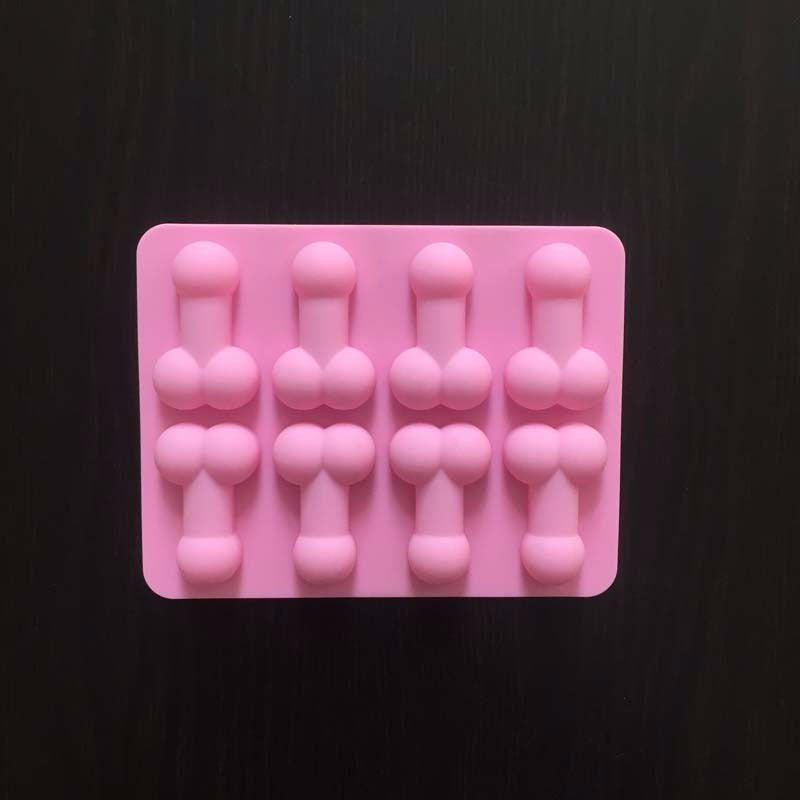 Molde para Hacer Chocolates/Dulces/Candelas/Velas con Forma de Pene | Rosado | Silicona | CJS-MOL-01