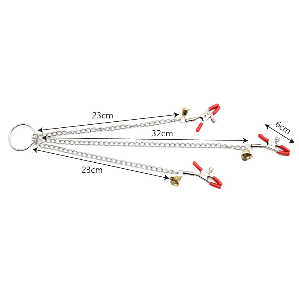 Prensas para Clítoris y Pezones | BDSM | Rojo / Negro | CJS-PR-03