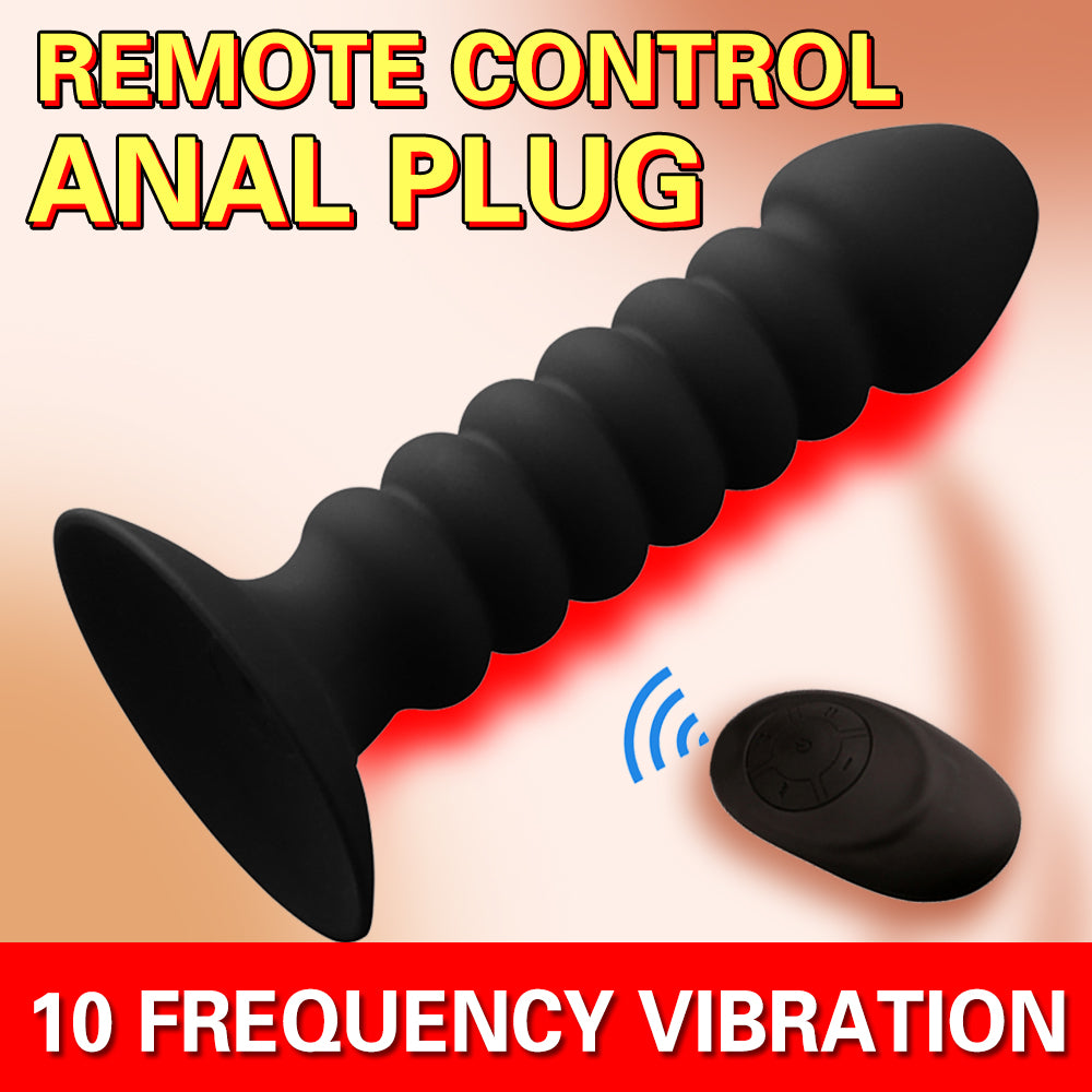 Plug / Vibrador Anal | Control Inalámbrico | Recargable / USB | 11.3cm / 2.8cm | Negro | Silicona | CJS-VI-21