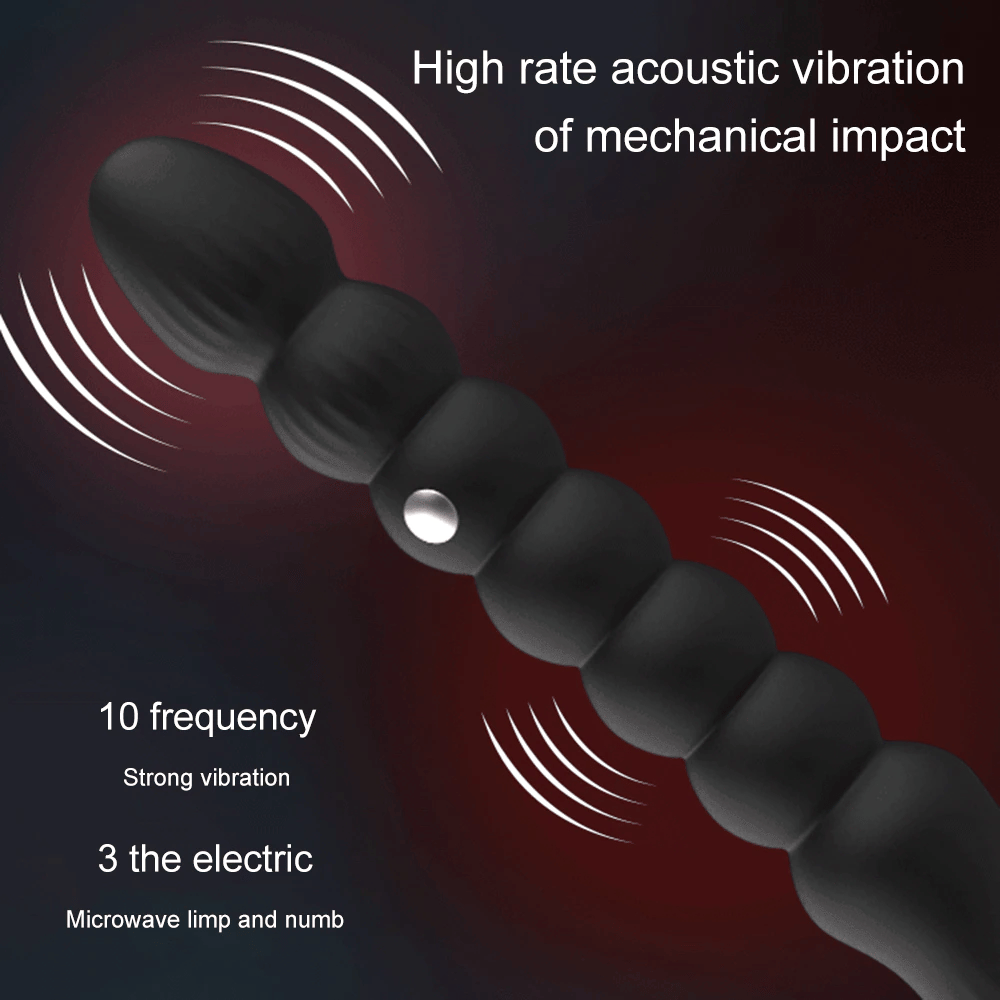 Plug / Vibrador Anal - Shocks Eléctricos | Recargable / USB | 21.5cm / 3.1cm | Negro | Silicona | CJS-VI-29