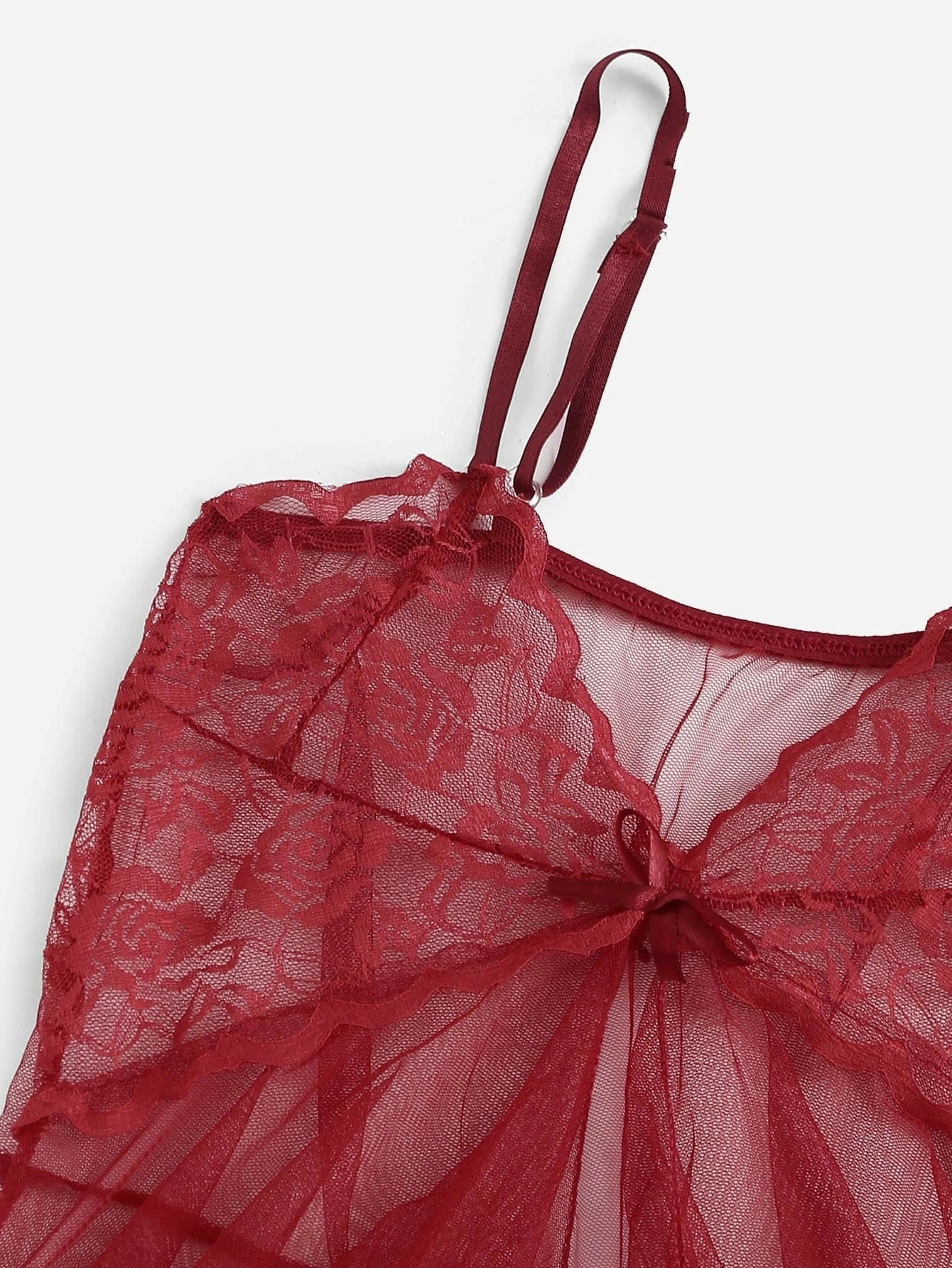 Baby Doll + Hilo | Rojo | Talla Única | Encaje | CL-BD-07