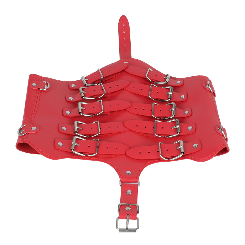 Body / Camisa de Fuerza | BDSM / Bondage | Rojo | Talla Única / Ajustable | Cuerina | CL-BO-44