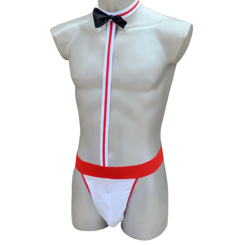 Disfraz Camarero | Negro-Blanco / Rojo-Blanco | Talla Única | Spandex | Hombre | CL-DI-06