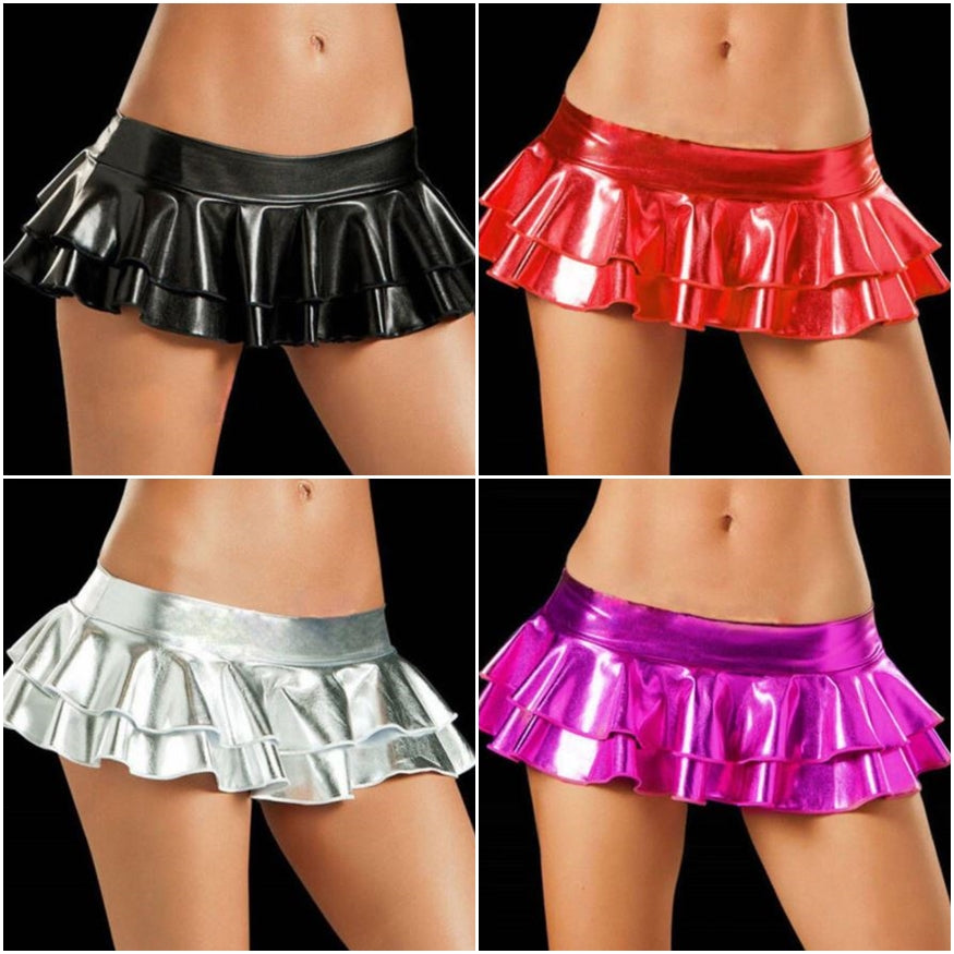Minifalda | Negro / Rojo / Plateado / Fucsia | Talla Única | CL-FA-03