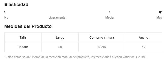 Faja + Hilo Negro Talla Única Nylon en Liquidación - Centroniks