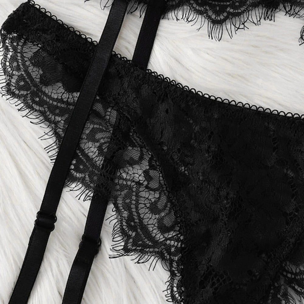 Liguero + Calzón | Negro | Talla Única | CL-LI-03
