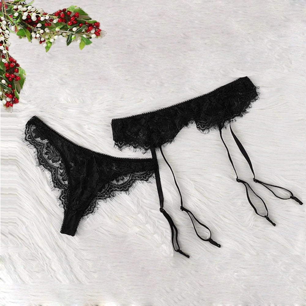 Liguero + Calzón | Negro | Talla Única | CL-LI-03
