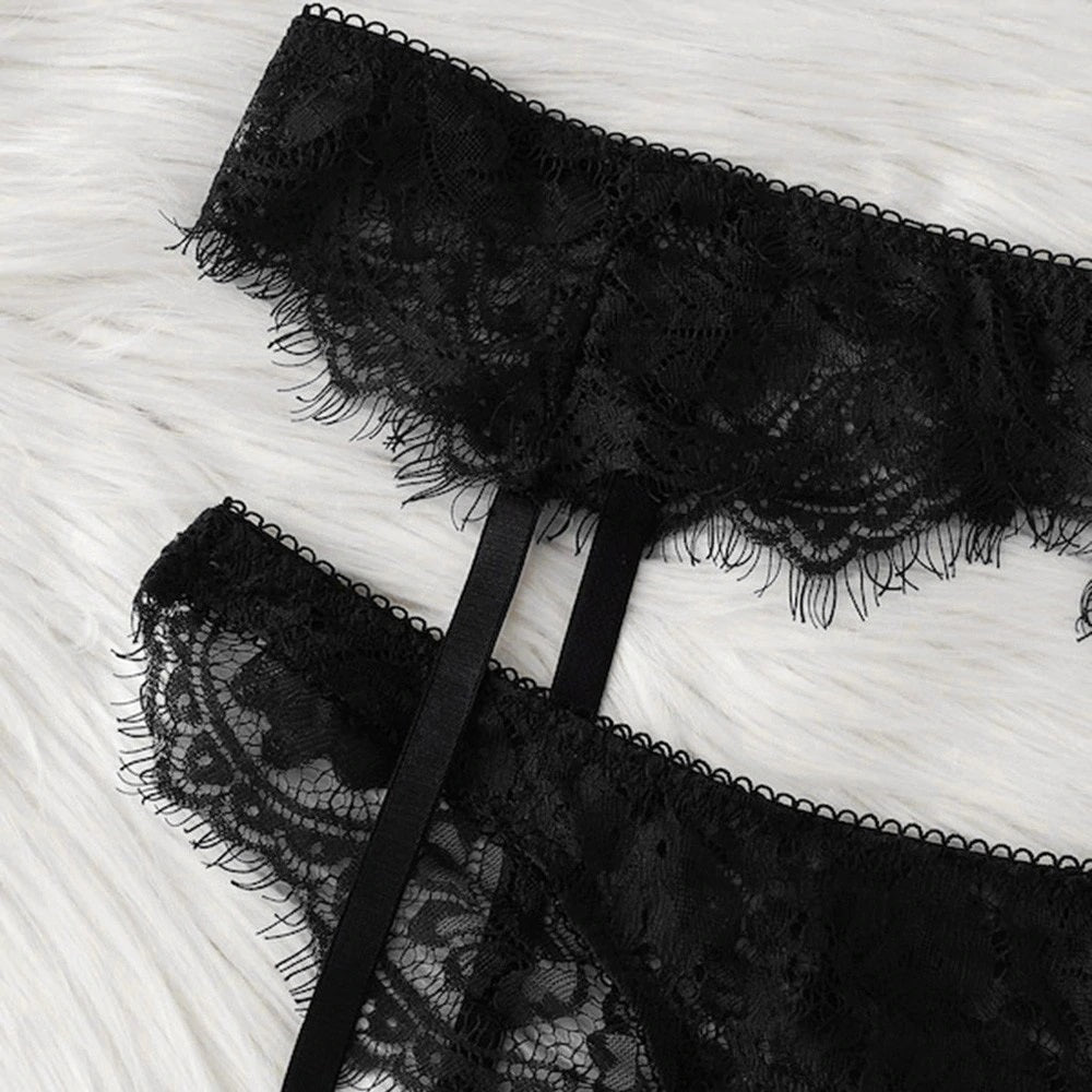 Liguero + Calzón | Negro | Talla Única | CL-LI-03
