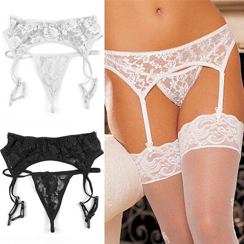 Liguero + Hilo | Blanco / Negro | Talla Única | CL-LI-06
