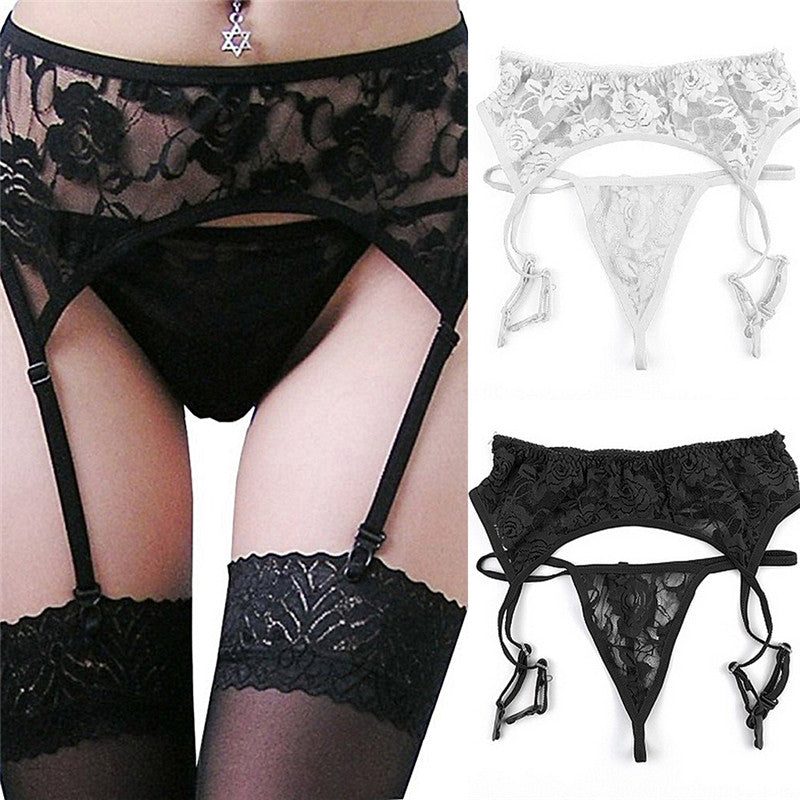 Liguero + Hilo | Blanco / Negro | Talla Única | CL-LI-06