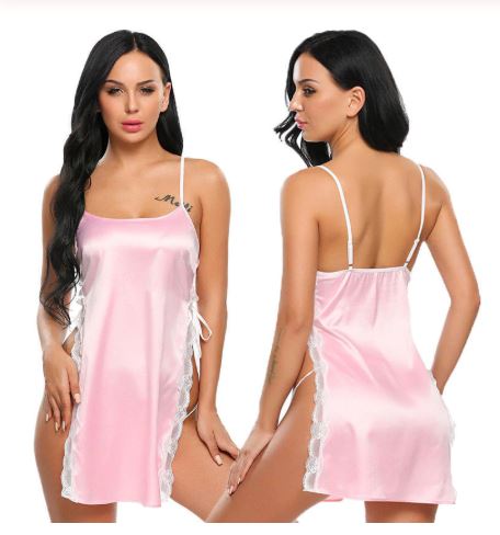 Vestido de lencería rosado en liquidación - Centroniks