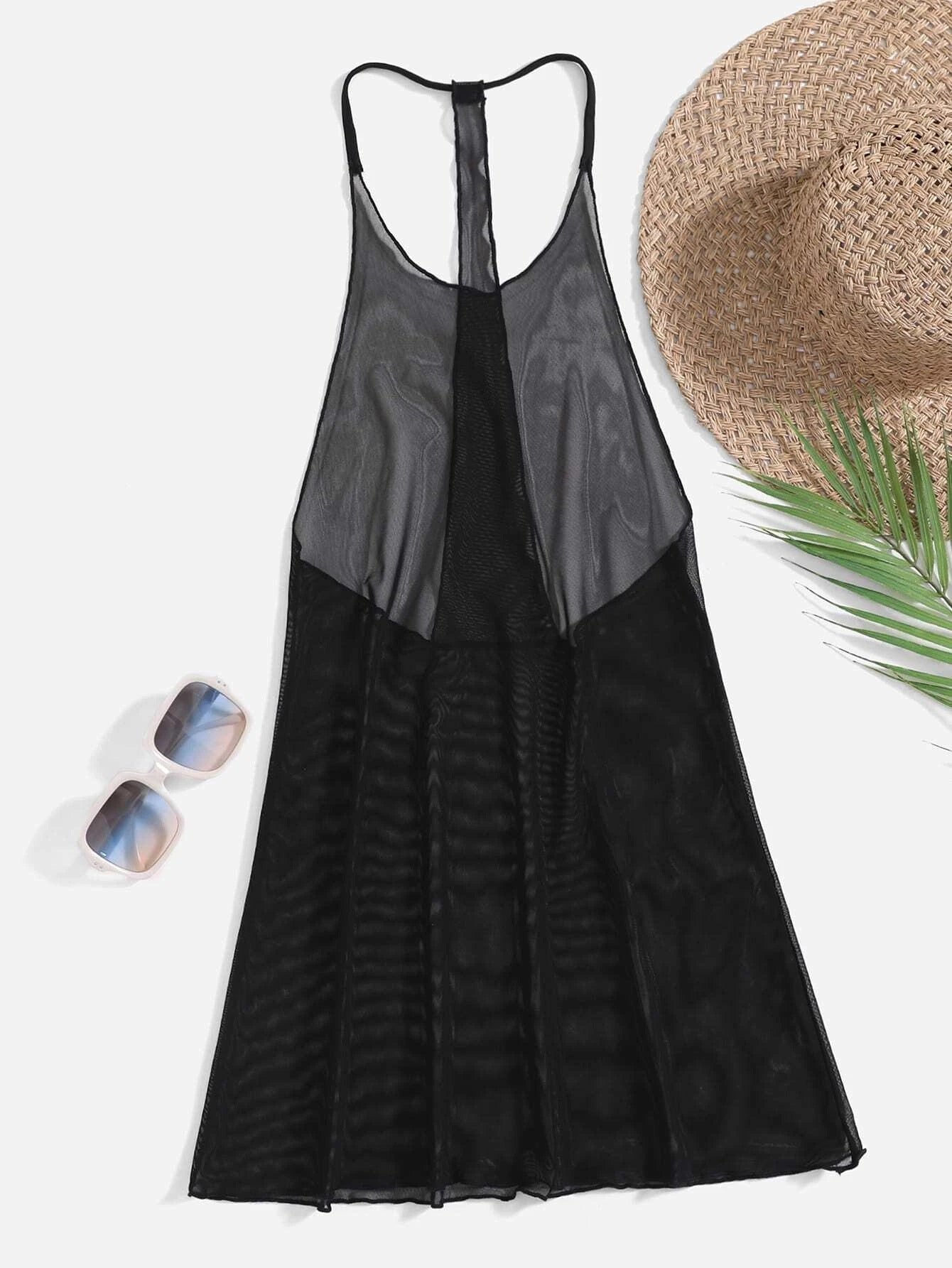 Vestido Transparente de Tirantes | XS / S / M / L | Poliéster | CL-VE-11