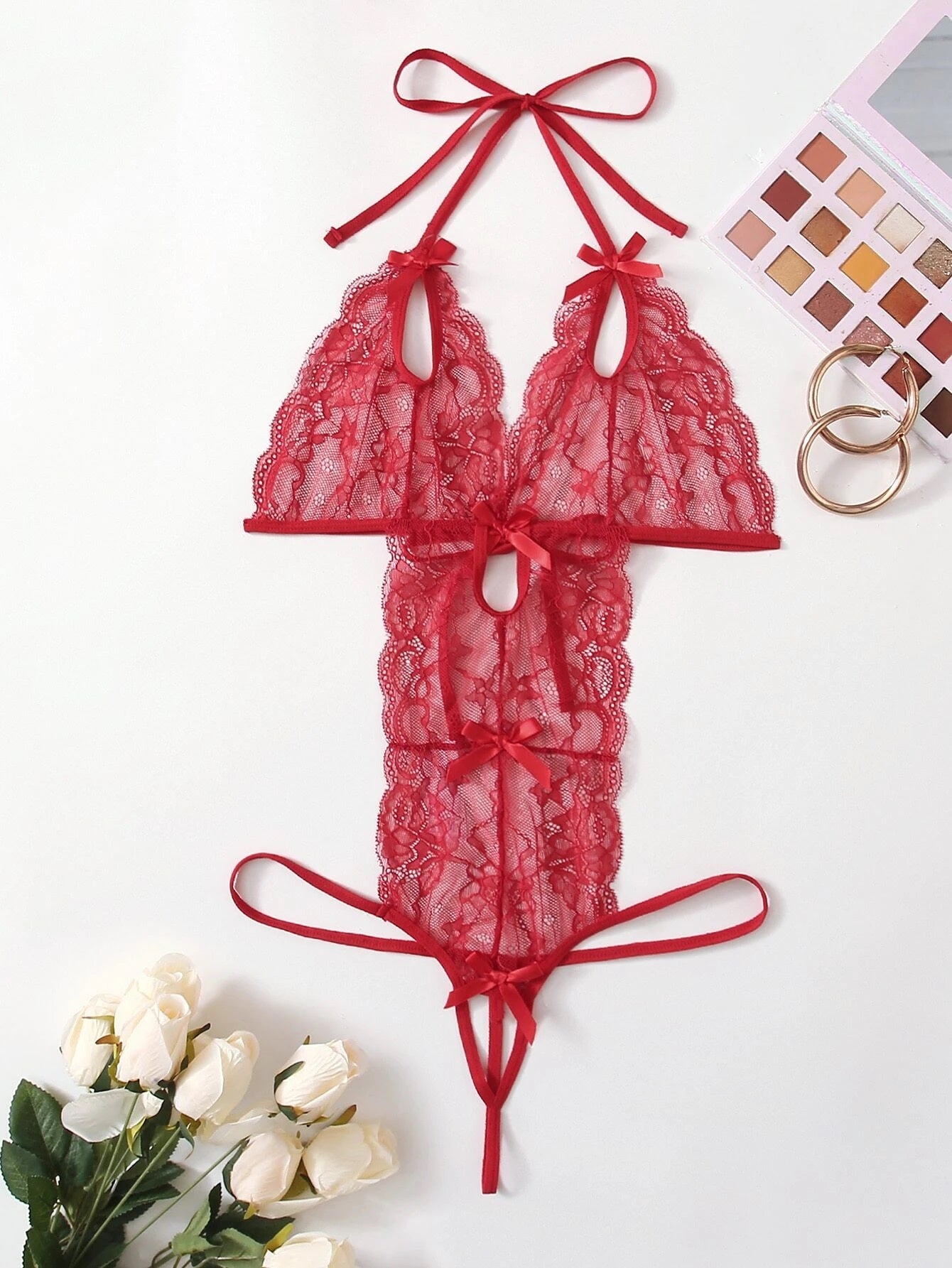 Body | Rojo | Talla Plus - 1XL / 2XL / 3XL / 4XL | Encaje | CLP-BO-01