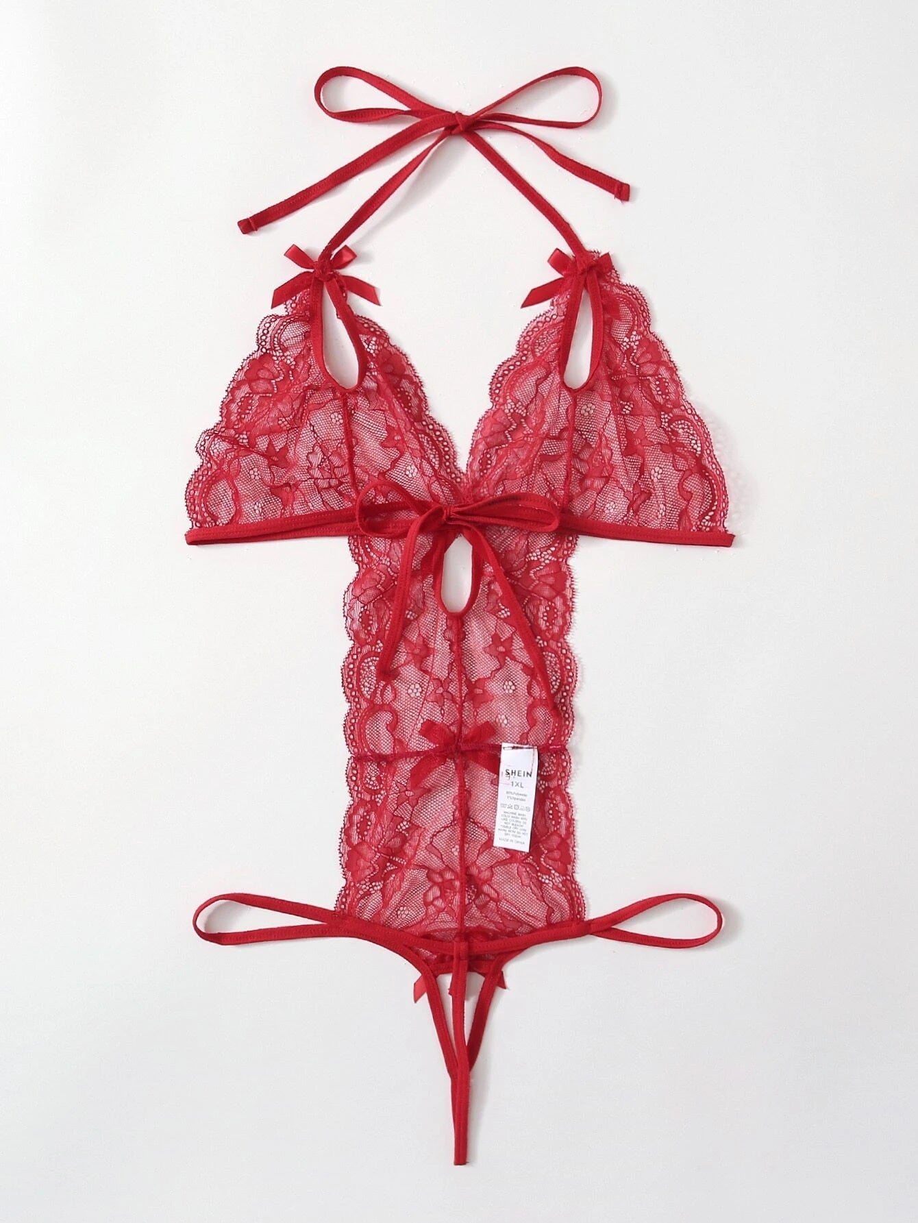 Body | Rojo | Talla Plus - 1XL / 2XL / 3XL / 4XL | Encaje | CLP-BO-01