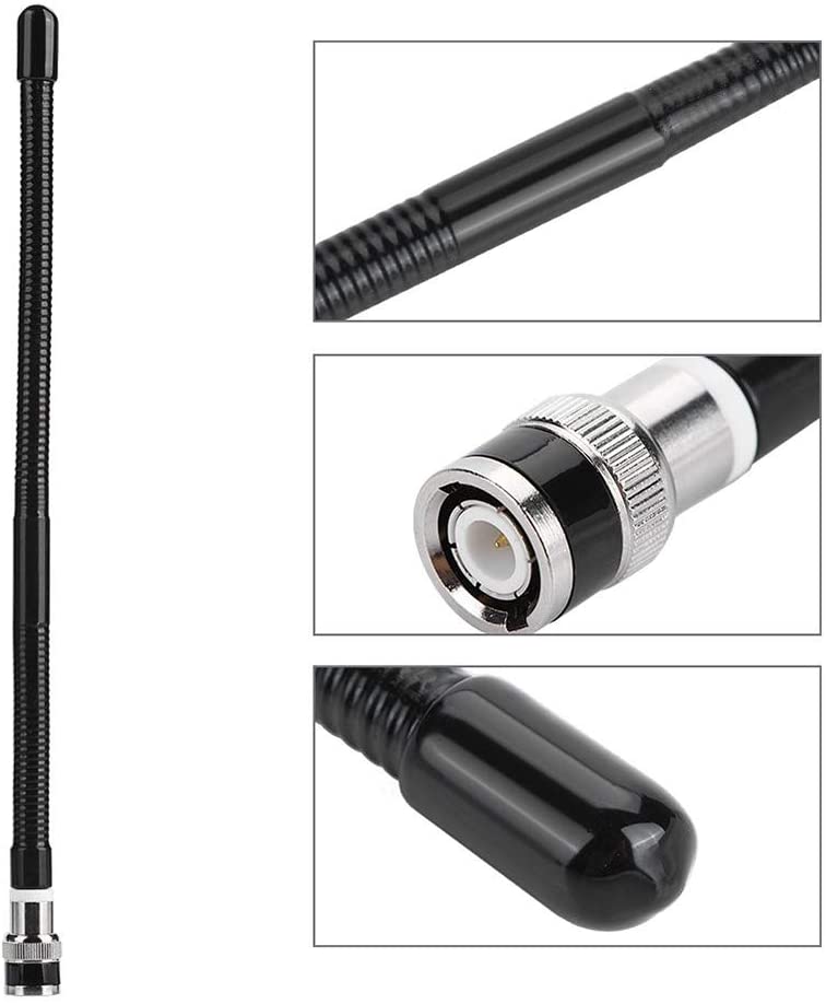 Antena Centroniks V8-27MHz para Radios de Comunicación | 27 MHz / Banda Ciudadana / CB / 11 Metros | 24.5cm | BNC Macho | CRC-AN-13