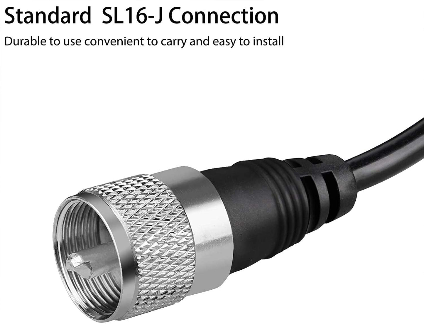 Antena Retevis MR200 + Soporte Magnético + Cable RG58 | UHF / VHF | 2.15 / 3.5dBi | PL259 | 51.5cm | CRC-AN-33