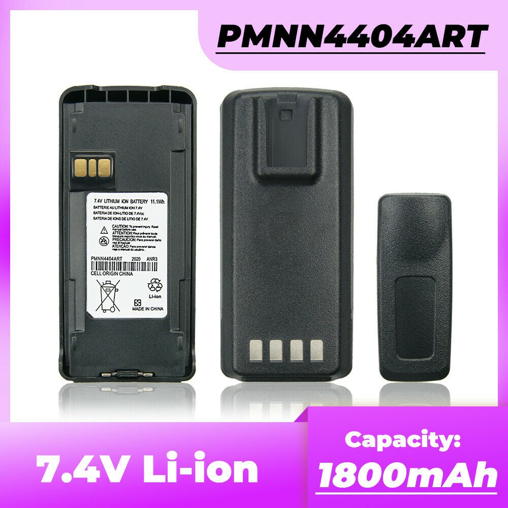 Batería PMNN4404(R*) + Prensa para Radios de Comunicación Motorola | EP350 | 7.4V / 1800mAh | CRC-BA-20