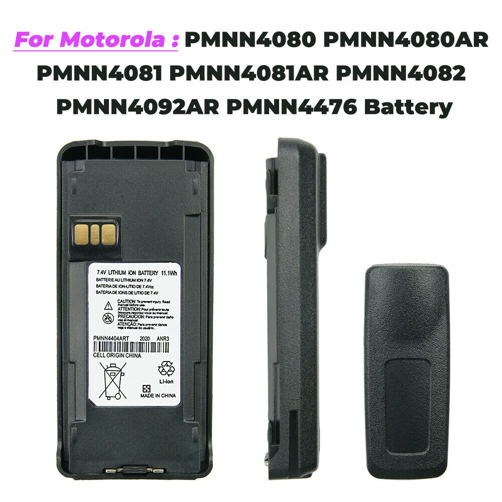 Batería PMNN4404(R*) + Prensa para Radios de Comunicación Motorola | EP350 | 7.4V / 1800mAh | CRC-BA-20