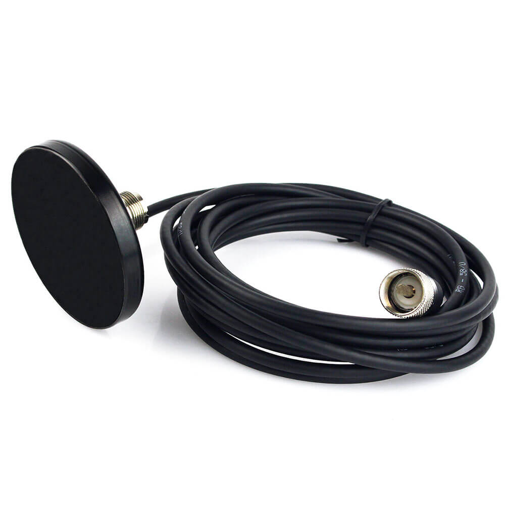 Soporte Magnético MS75 + Cable RG58 | PL259 - SO239 | 4m | CRC-SPM-01