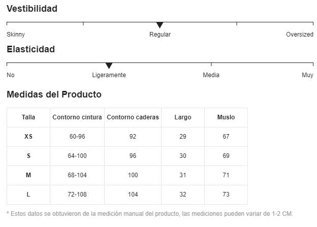 Short | Negro | S / M | Poliéster | CRD-SHR-01