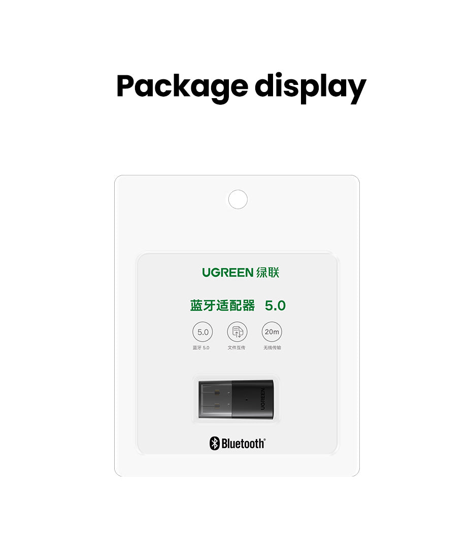 Adaptador UGREEN CM390 Bluetooth 5.0 | RTL8761BUV | CRE-ADA-02