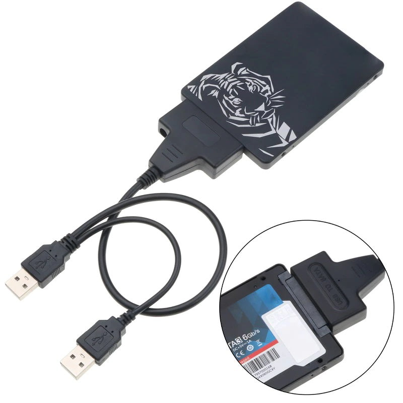 Adaptador USB 2.0 -> Sata 7+15 Pines | Uso en Discos Duros de 2.5" | CTE-ADA-05