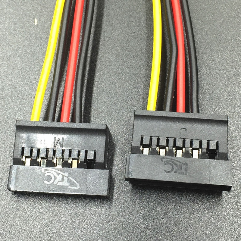 Adaptador de Alimentación | Molex -> SATA (x2) | 18AWG | 20cm | CTE-ADA-09
