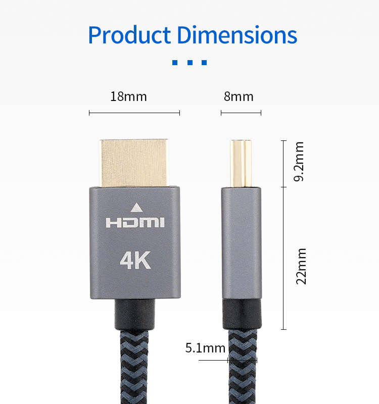 Cable HDMI 2.0 | ULT-unite | 4K / 18Gbps | 3 Metros | Gris | CTE-CAB-10