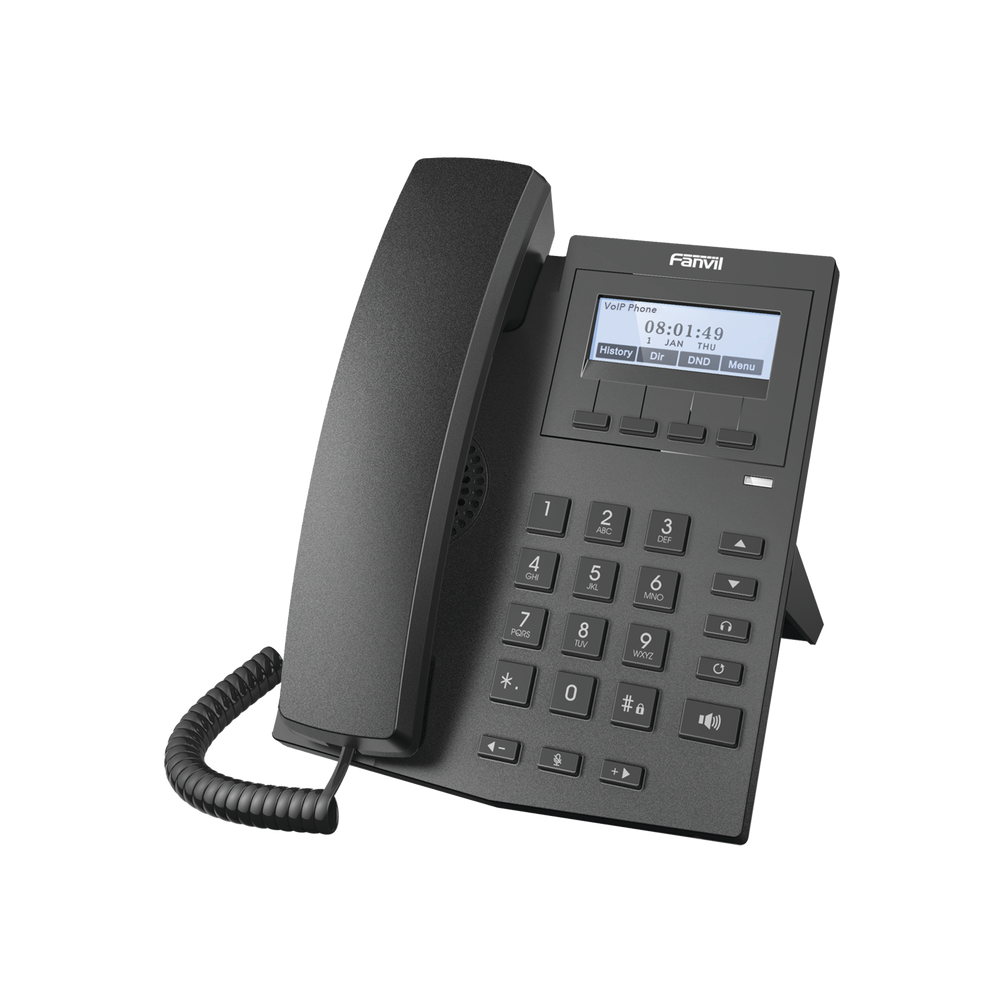 Teléfono IP Empresarial Fanvil X1F | Incluye Fuente de Alimentación | 2 Cuentas SIP | VoIP | CTE-TE-01