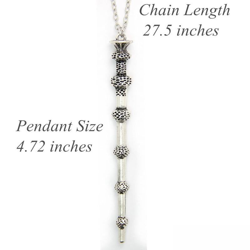 Collar - Varitas | Lord Voldemort / Hermione Granger / Harry Potter / Albus Dumbledore | Plateado / Dorado | CZG-COL-02