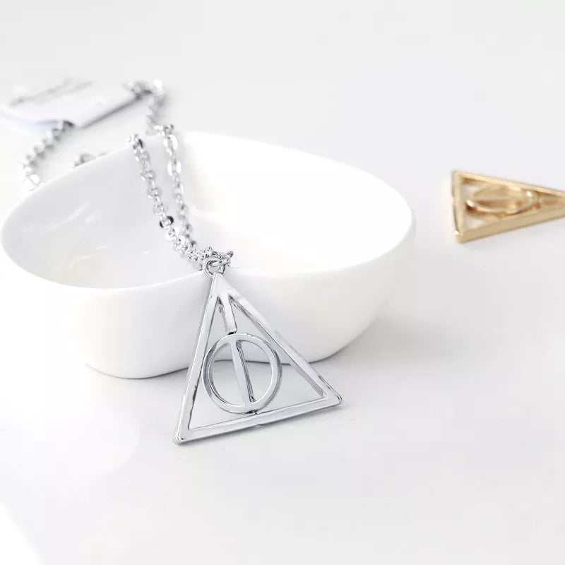 Collar Giratorio - Las Reliquias de la Muerte | Harry Potter | Plateado | CZG-COL-22