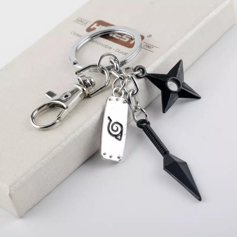 Llavero - Naruto | Aldea de la Hoja / Kunai / Shuriken | 2 Estilos | CZG-LLA-42