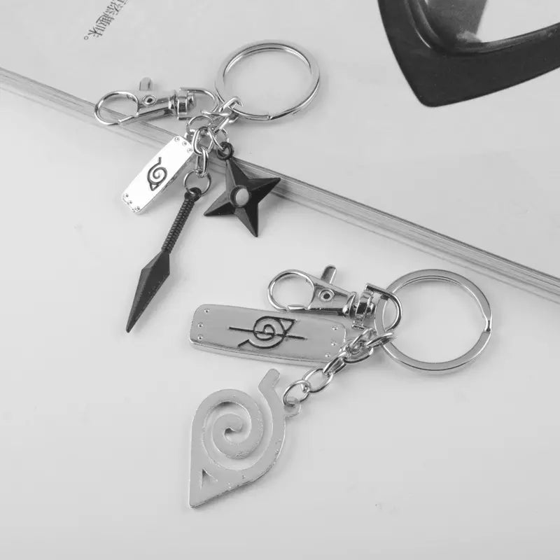 Llavero - Naruto | Aldea de la Hoja / Kunai / Shuriken | 2 Estilos | CZG-LLA-42