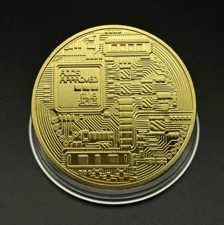 Moneda - Bitcoin | 4cm x 1.5mm | Incluye Estuche | Dorado | Hierro | CZG-MON-01