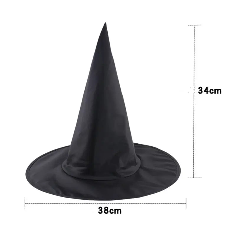 Sombrero de Bruja | Halloween / Puntiagudo | 34cm x 38xm | CZG-SMB-01