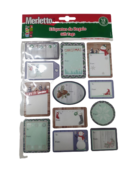 Etiquetas de Regalo | Feliz Navidad | CRE-TI-01