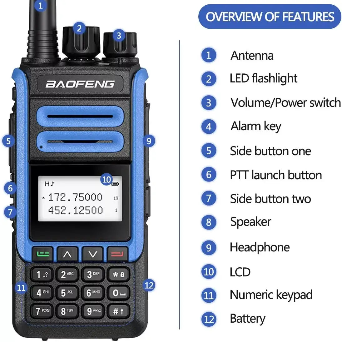 Radio de Comunicación Baofeng BF-H7 | 10W | UHF / VHF