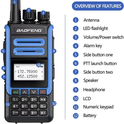 Radio de Comunicación Baofeng BF-H7 | 10W | UHF / VHF