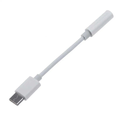 Adaptador USB Tipo C -> 3.5mm Hembra (Conector de Audio) | Negro / Blanco | CCE-ADA-03