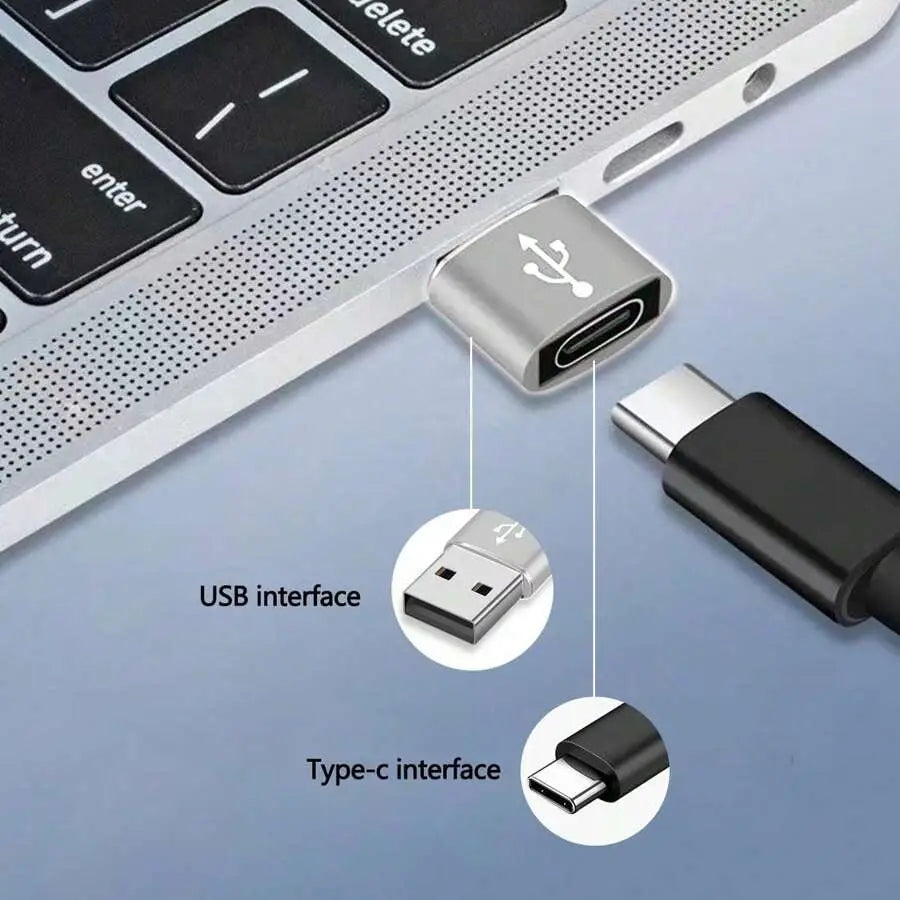 Adaptador USB Tipo A -> USB Tipo C | USB 2.0 | Gris / Rosado | Aluminio | CCE-ADA-04