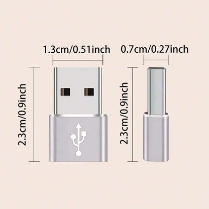 Adaptador USB Tipo A -> USB Tipo C | USB 2.0 | Gris / Rosado | Aluminio | CCE-ADA-04