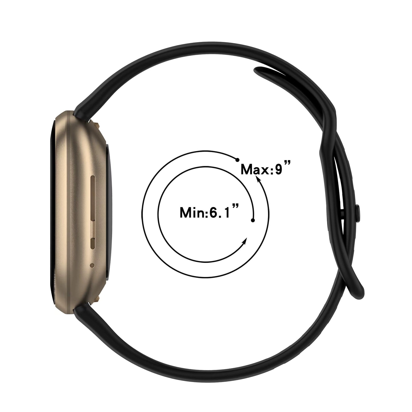 Repuesto de Brazalete para Reloj / Smartwatch Fitbit | Versa 4 / Versa 3 / Sense 2 / Sense | Negro | CCE-COR-34