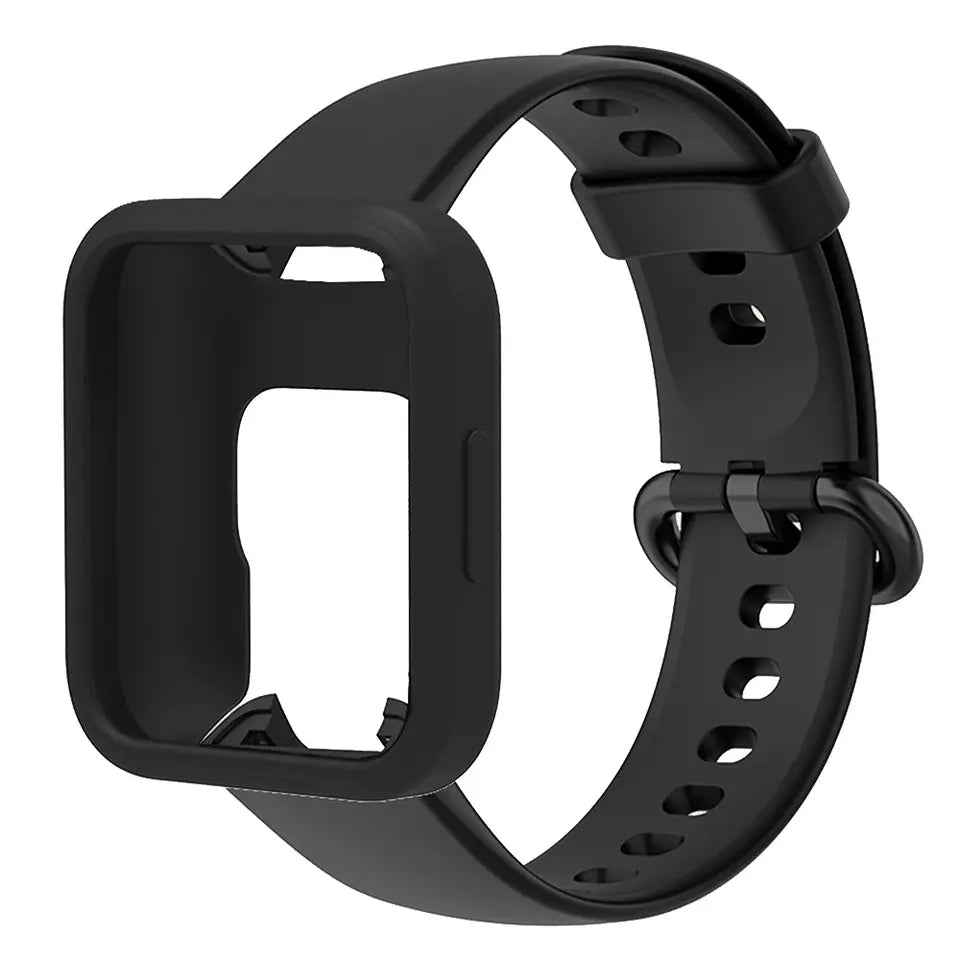 Repuesto de Brazalete para Reloj / Smartwatch Xiaomi Redmi Watch 2 Lite | Incluye Case de Goma | Negro | CCE-COR-47