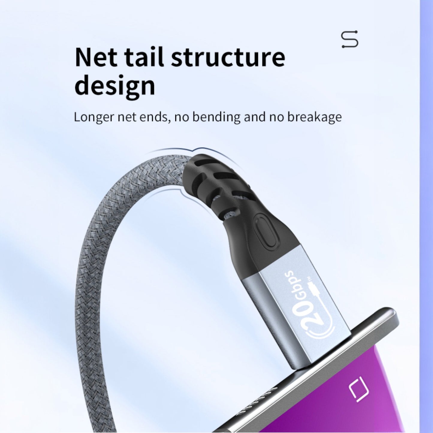 Extensión USB C | 60cm / 150cm / 200cm | USB C Hembra -> USB C Macho | 20Gbps | Gris | CCE-CUS-32