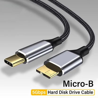 Cable USB | 50cm | USB 3.0 Micro B -> USB C / USB A | 5Gbps | CCE-CUS-42